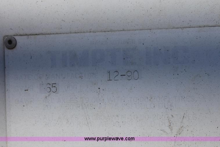 image for item B8752 1991 Timpte 42' grain trailer
