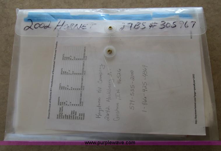 image for item B2519 2002 Keystone Sport Hornet camper