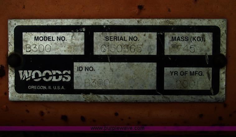 image for item B6019 2001 Woods B300 box blade