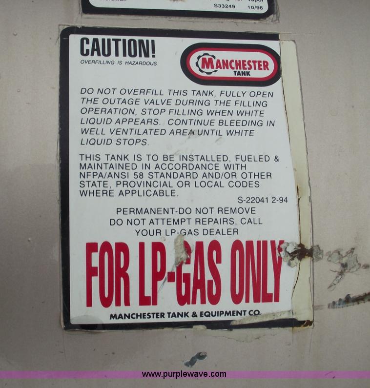 image for item B6033 Manchester 50 gallon propane tank with gauge