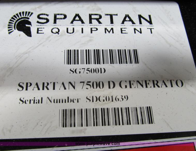 image for item D9259 Spartan 7500D industrial generator