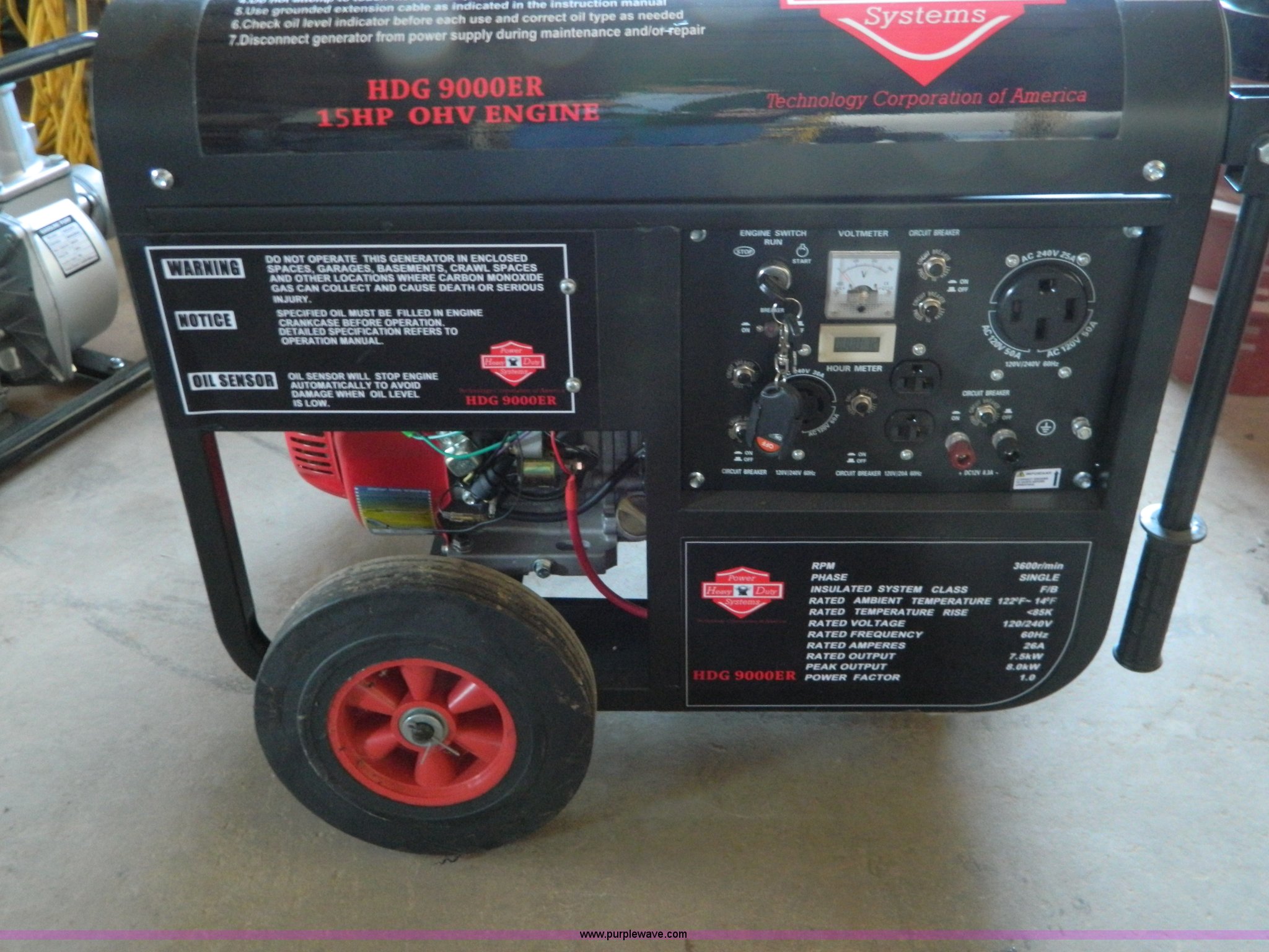 HD Power Systems HDG 9000 E gas generator in Lincoln, KS Item E9335