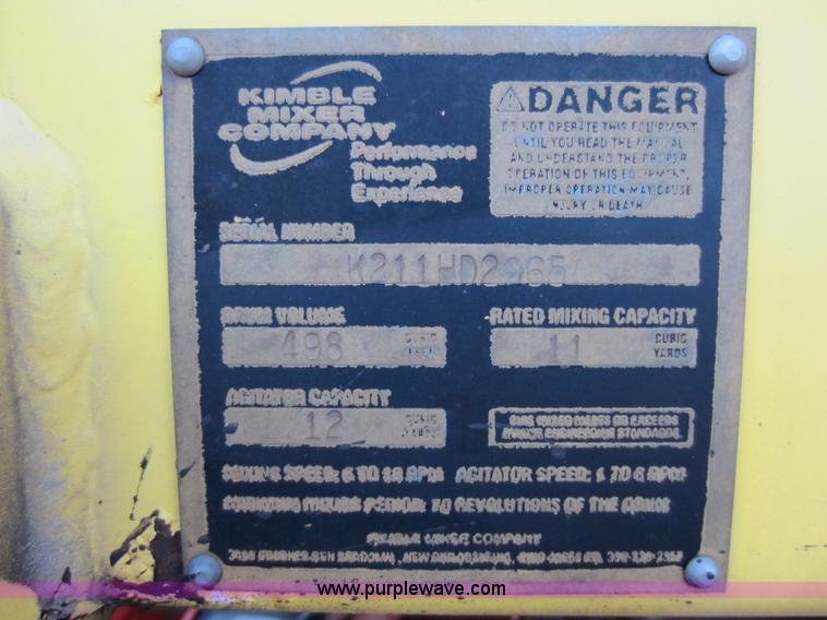 image for item A5657 Kimble K2000 cement mixer drum