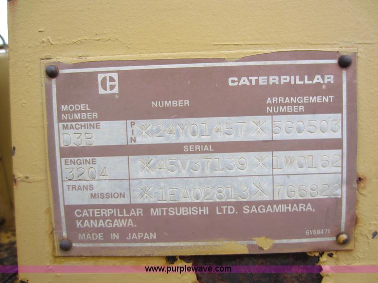 image for item A5672 1983 Caterpillar D3B dozer