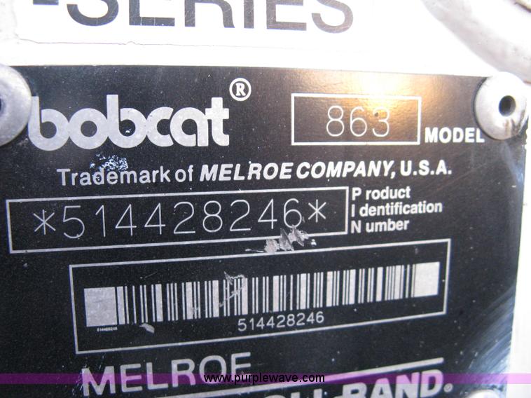 image for item A6021 1999 Bobcat 863 Turbo Advantage series skid steer