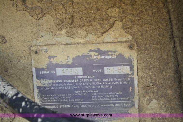 image for item A6626 1991 Cedarapids CR561 asphalt paver