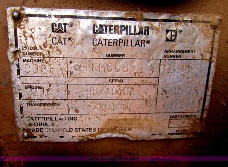 image for item B5538 1995 Caterpillar 938F wheel loader