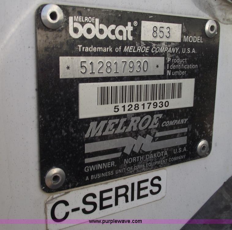 image for item B6059 1995 Bobcat 853H skid steer