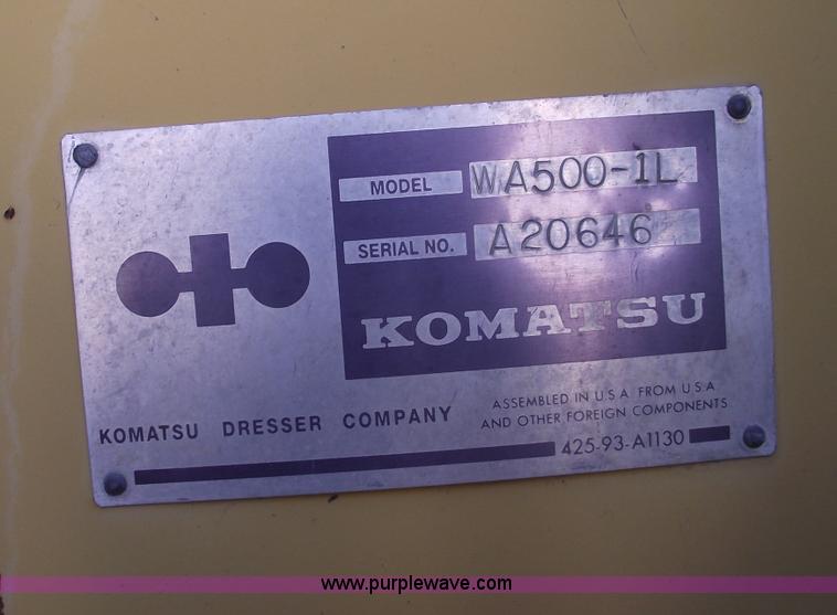 image for item B6064 1992 Komatsu WA500-1L wheel loader