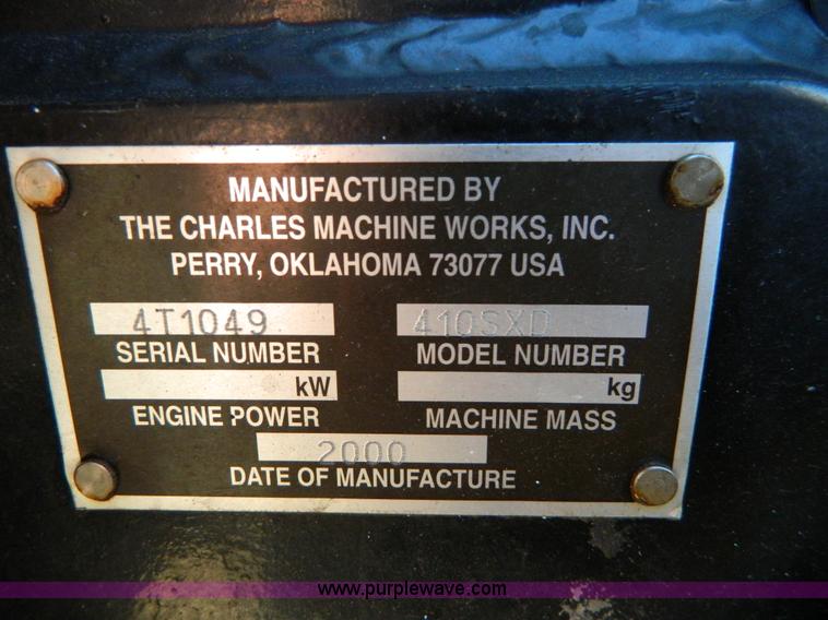 image for item D8703 2000 Ditch Witch 410SXD vibratory plow with trencher