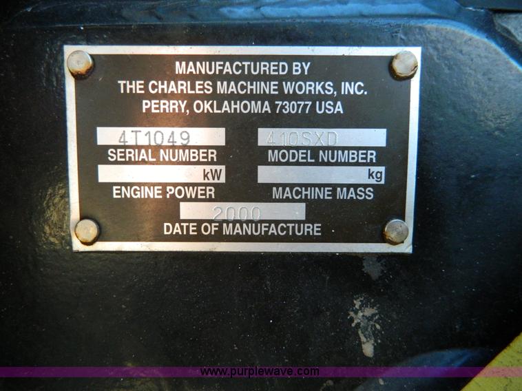 image for item D8703 2000 Ditch Witch 410SXD vibratory plow with trencher