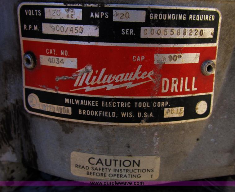 image for item D9285 Milwaukee Dymo-Rig heavy duty electric core drill