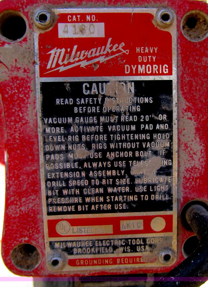 image for item D9285 Milwaukee Dymo-Rig heavy duty electric core drill