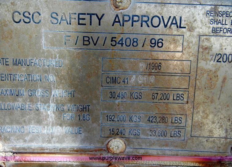 image for item J9300 1996 C.I.M. 40' container