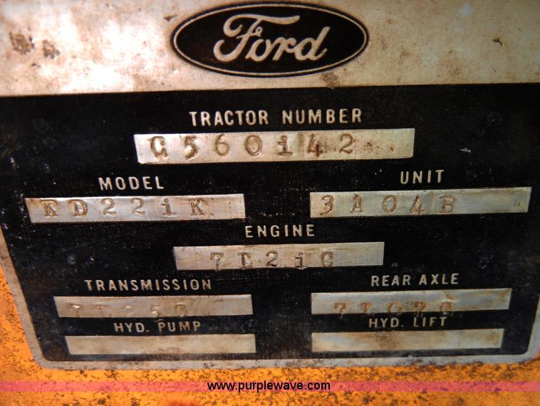 image for item A3406 Ford 420 RD22ik tractor with loader and backhoe