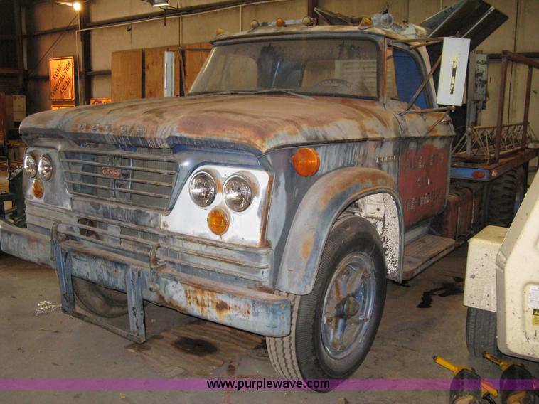 image for item A6035 1965 Dodge D700 flatbed truck