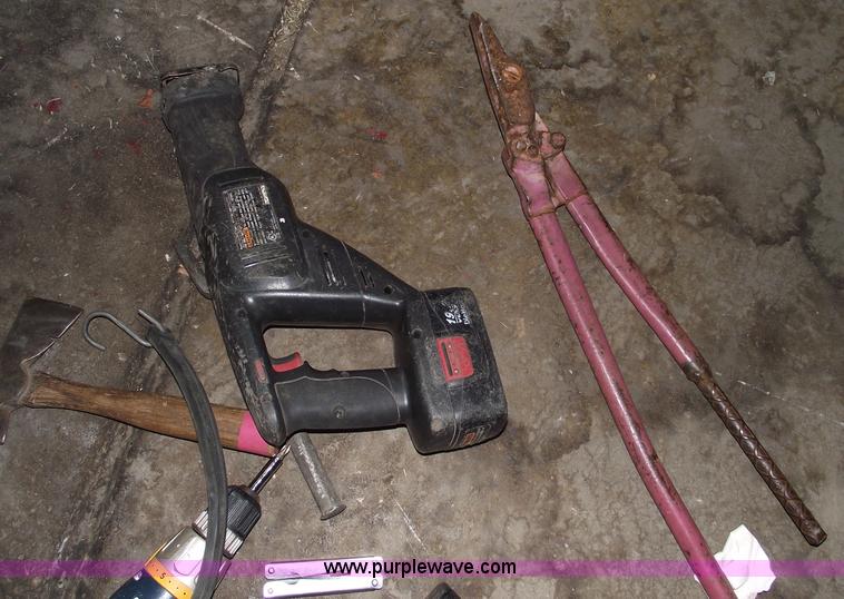 image for item E9528 Delta industrial radial arm saw and assorted tools