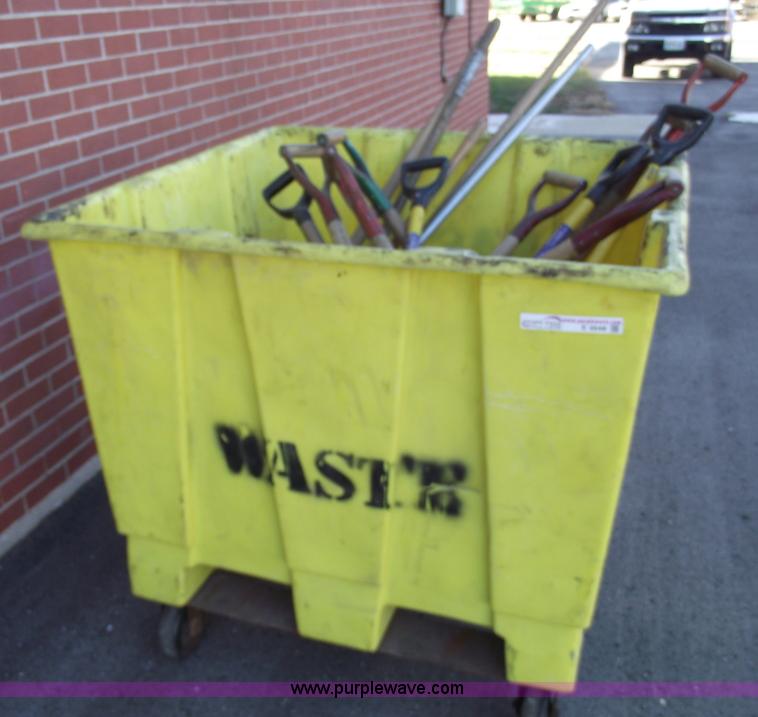 Industrial tub on casters with assorted tools in North Kansas City, MO Item E9548 sold