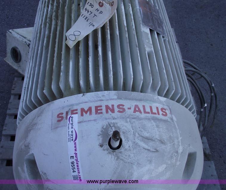 image for item E9554 Siemens-Allis 150 hp electric motor