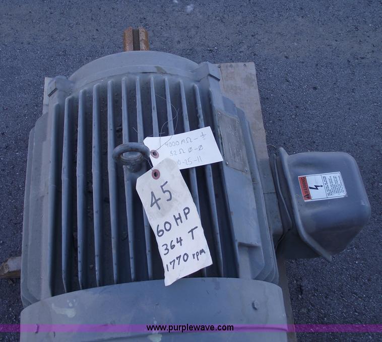 image for item E9555 Siemens 60 hp electric motor