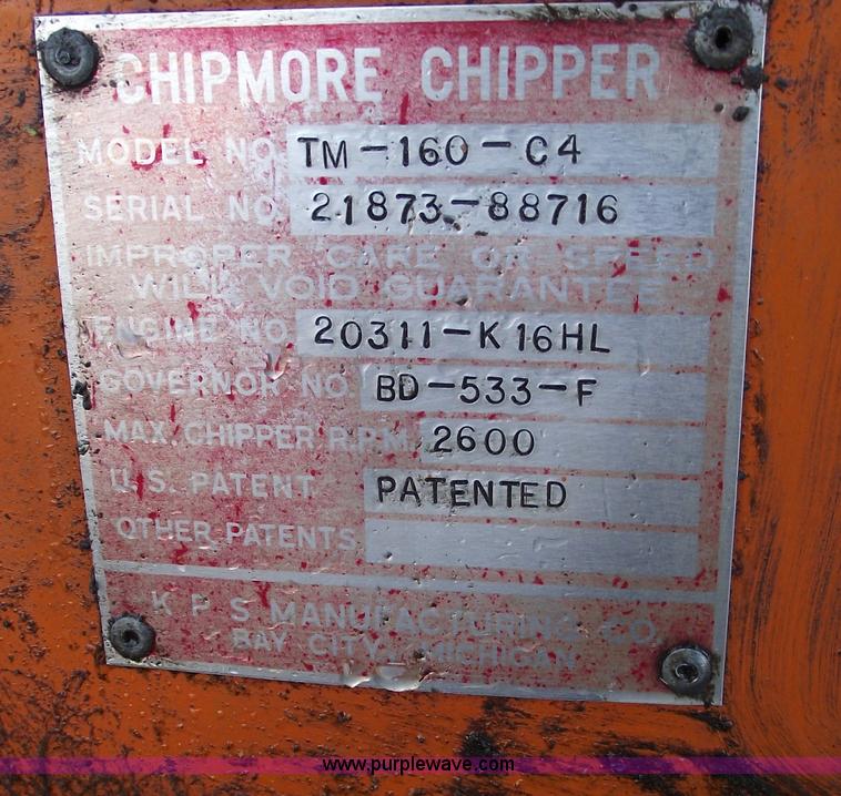 image for item E9576 Chipmore TM 16-C4 wood chipper