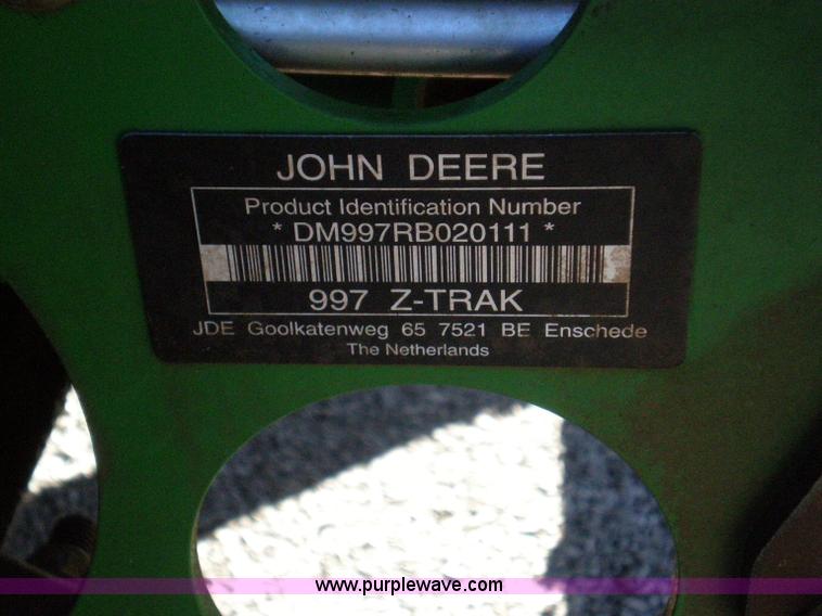 image for item I9755 2007 John Deere 997 mower