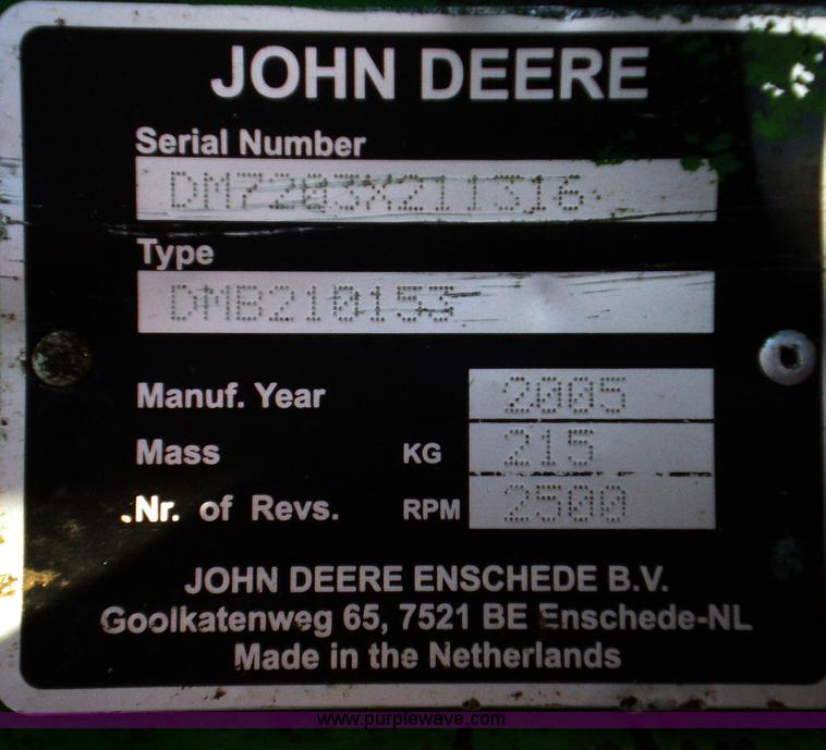 image for item I9758 2005 John Deere 1565 mower