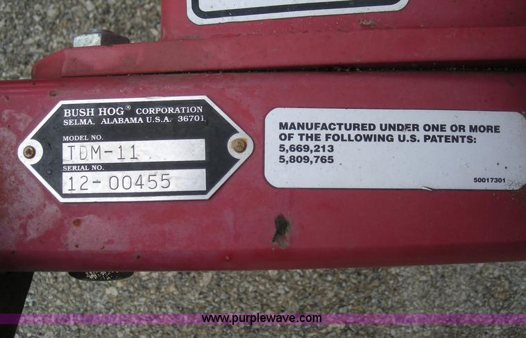 image for item I9760 2000 Bush Hog TDM11 turf mower