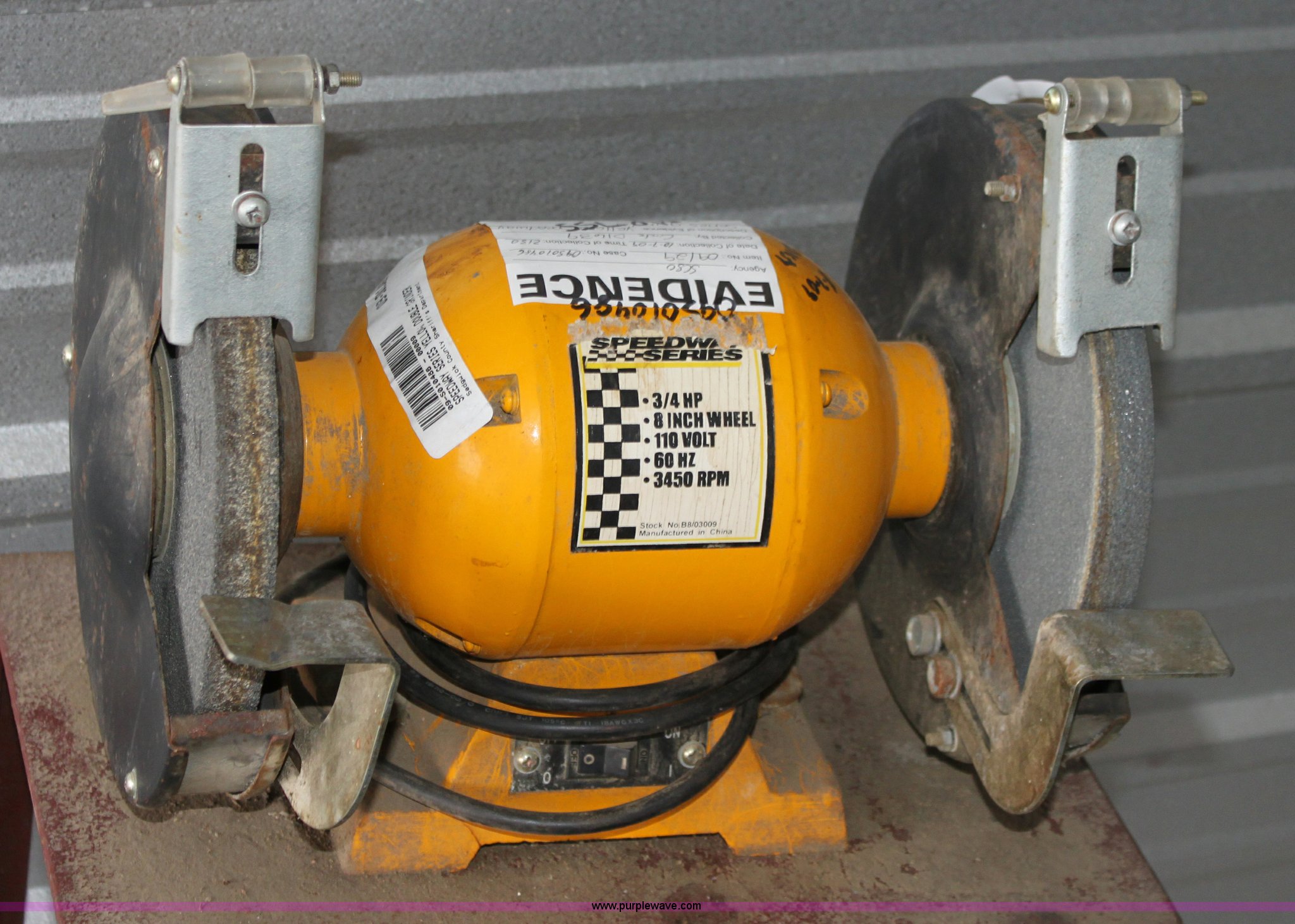 Speedway series 8" grinder in Douglass, KS Item B8925 sold Purple Wave