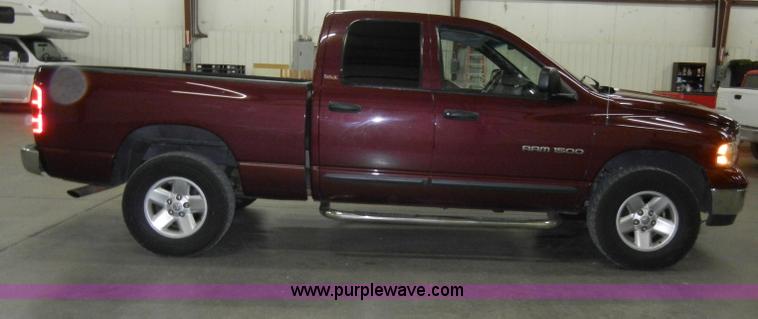 image for item A3447 2002 Dodge Ram 1500 SLT quad cab pickup truck Non-repairable certificate, parts only