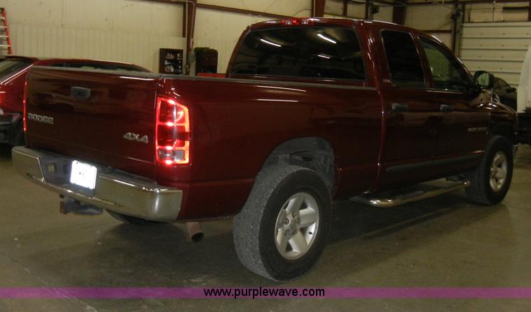 image for item A3447 2002 Dodge Ram 1500 SLT quad cab pickup truck Non-repairable certificate, parts only