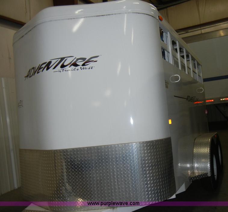image for item A3456 2009 Trails West Adventure II 12' horse trailer