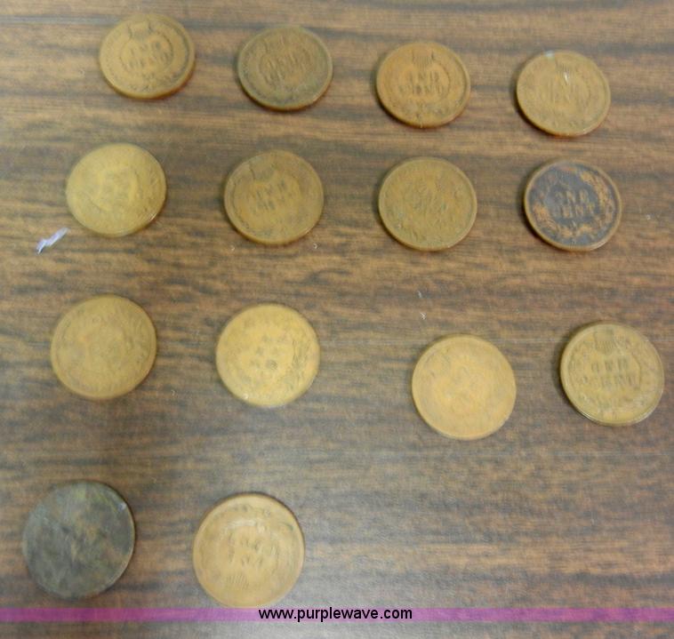 image for item J9356 (14) Indian head pennies