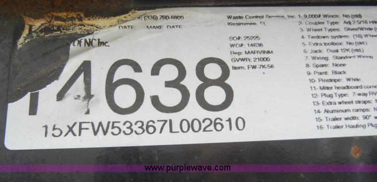 image for item A3435 2007 Kaufman 50' three car hauler