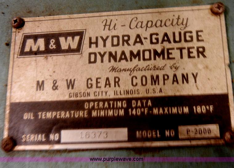 image for item A3463 M&W P2000 Hydra-Gauge dynamometer