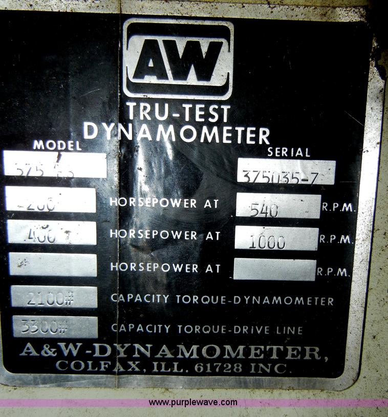 image for item A3464 A&W Tru-Test 375RB dynamometer