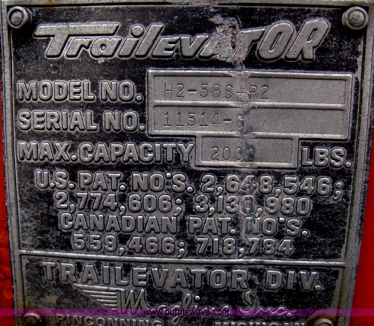 image for item A6032 Trailevator single axle trailer