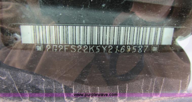 image for item B2168 2000 Pontiac Firebird