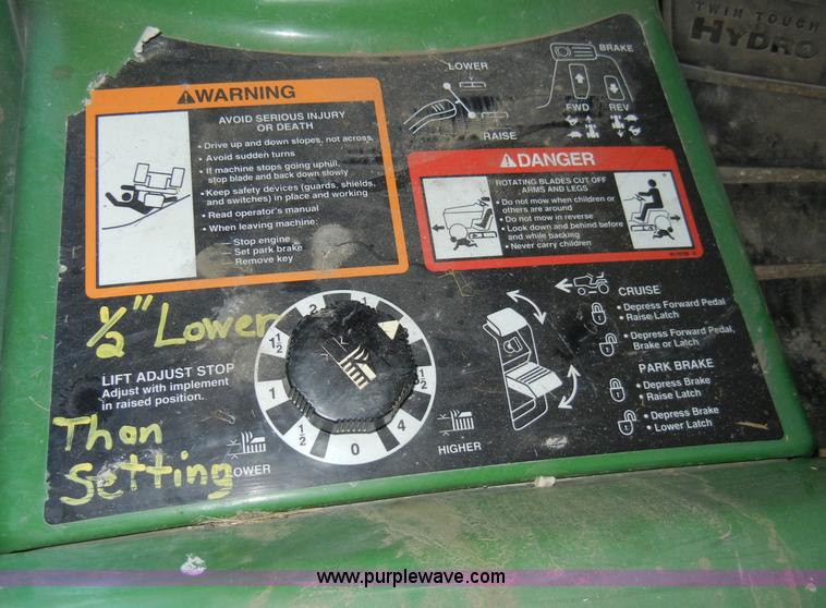 image for item J9327 John Deere 345 lawn mower