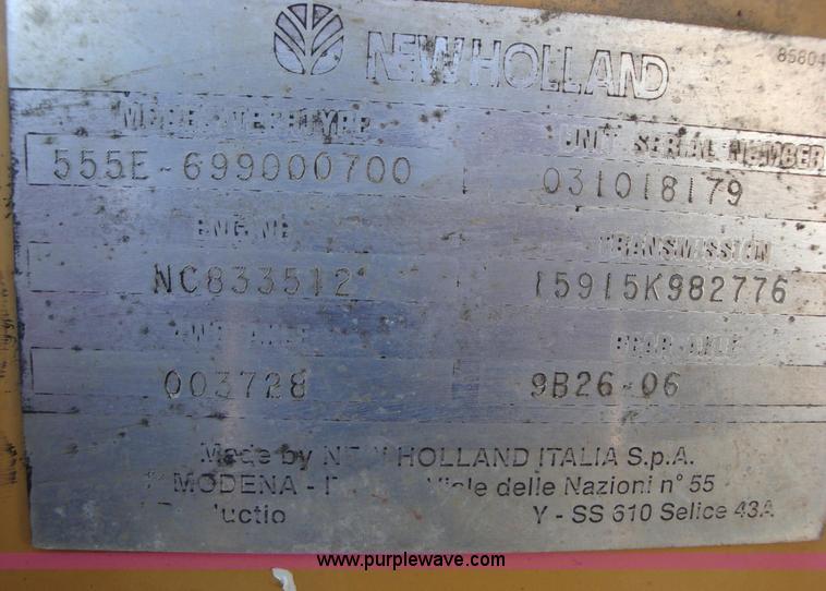 image for item A1821 1999 New Holland 555E backhoe