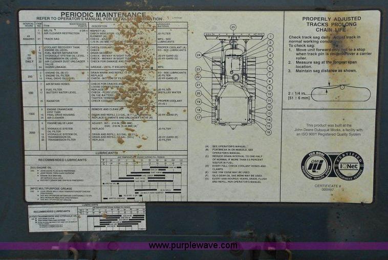 image for item A1834 2000 John Deere 450H dozer