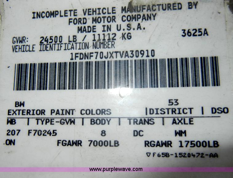 image for item A3430 1996 Ford F700 truck