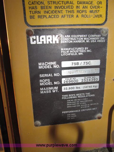 image for item B5089 Clark 75C wheel loader