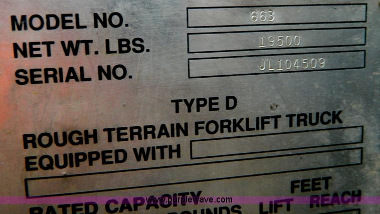 image for item D8728 1998 Gehl 663D rough terrain forklift truck