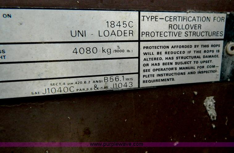 image for item D8729 1991 Case 1845C skid steer