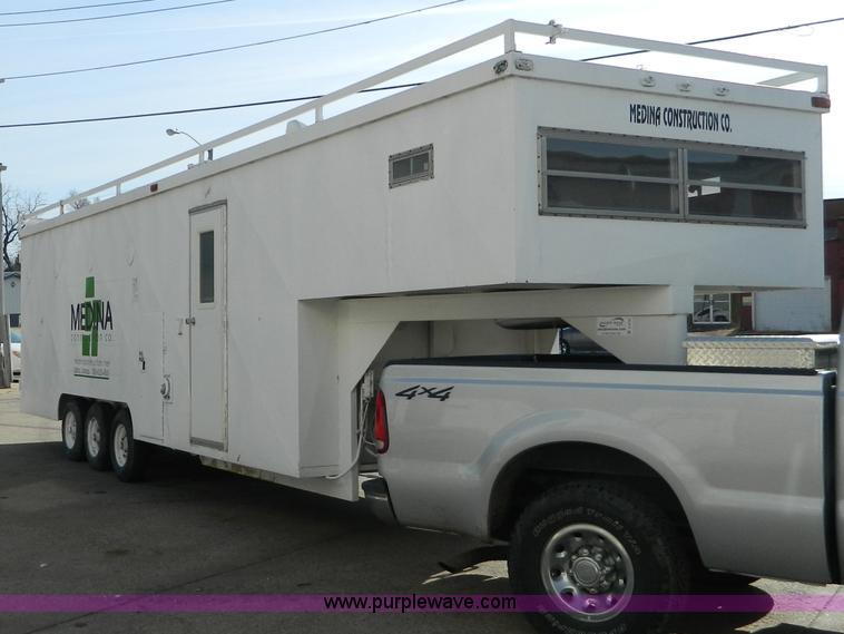 image for item D8736 1977 shop built enclosed gooseneck trailer