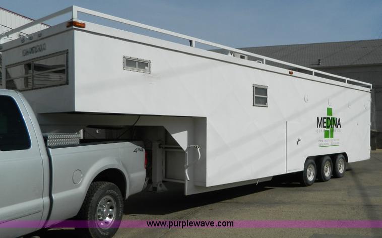 image for item D8736 1977 shop built enclosed gooseneck trailer