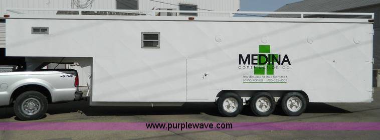 image for item D8736 1977 shop built enclosed gooseneck trailer