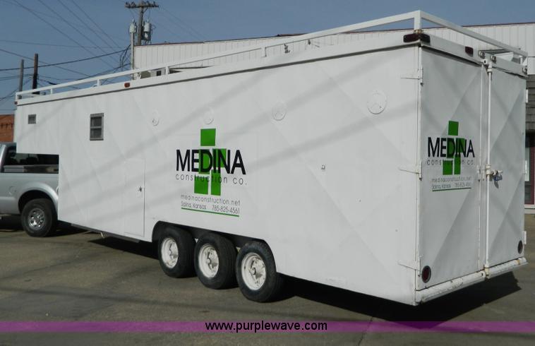 image for item D8736 1977 shop built enclosed gooseneck trailer