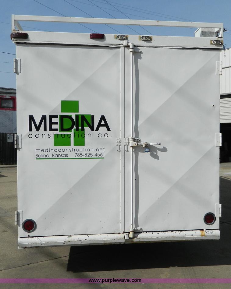 image for item D8736 1977 shop built enclosed gooseneck trailer